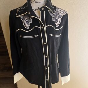 NWOT Rodeo Quincy Lets Rodeo Pearl Snap Button Down Shirt
